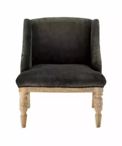 Nkuku Elbu Velvet Armchair - Moss