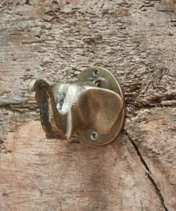 Nkuku Home Accessories Elephant Door Knocker - Antique Brass