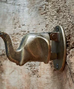 Nkuku Home Accessories Elephant Door Knocker - Antique Brass