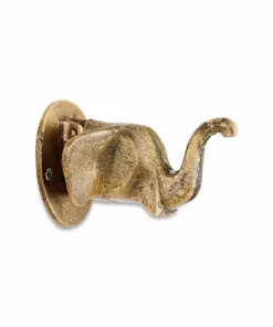 Nkuku Home Accessories Elephant Door Knocker - Antique Brass