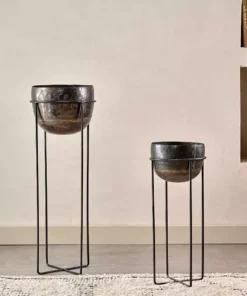 Nkuku Home Accessories Endo Reclaimed Iron Planter Stand 14 Nkuku Home Accessories Endo Reclaimed Iron Planter Stand