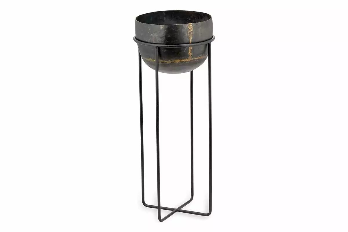 Nkuku Home Accessories Endo Reclaimed Iron Planter Stand 10 Nkuku Home Accessories Endo Reclaimed Iron Planter Stand