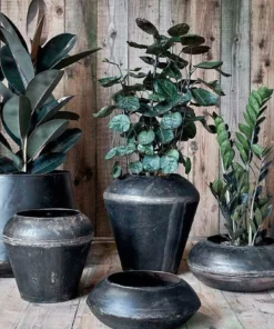 Nkuku Endo Reclaimed Iron Round Planter
