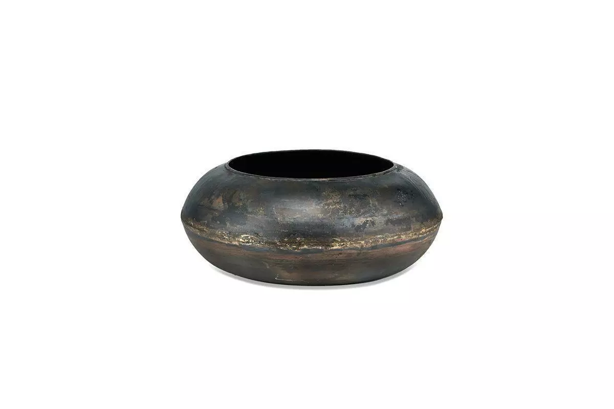 Nkuku Endo Reclaimed Iron Round Planter 6 Nkuku Endo Reclaimed Iron Round Planter