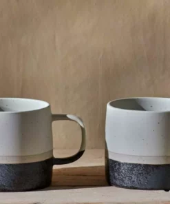 Nkuku Tableware Enesta Dipped Mug - Cream (Set Of 2)