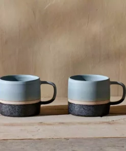 Nkuku Enesta Dipped Mug - Dusty Blue (Set Of 2)
