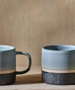 Nkuku Enesta Dipped Mug - Dusty Blue (Set Of 2)