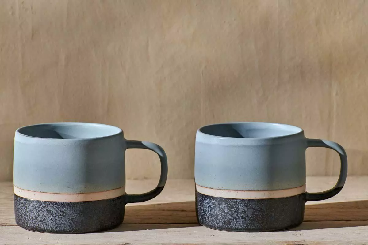 Nkuku Enesta Dipped Mug - Dusty Blue (Set Of 2) 4 Nkuku Enesta Dipped Mug - Dusty Blue (Set Of 2)
