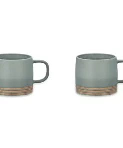 Nkuku Enesta Line Mug - Dusty Blue (Set Of 2) Tableware