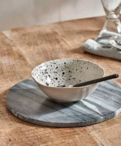 Nkuku Table Accessories Esa Marble Table Mat - Grey