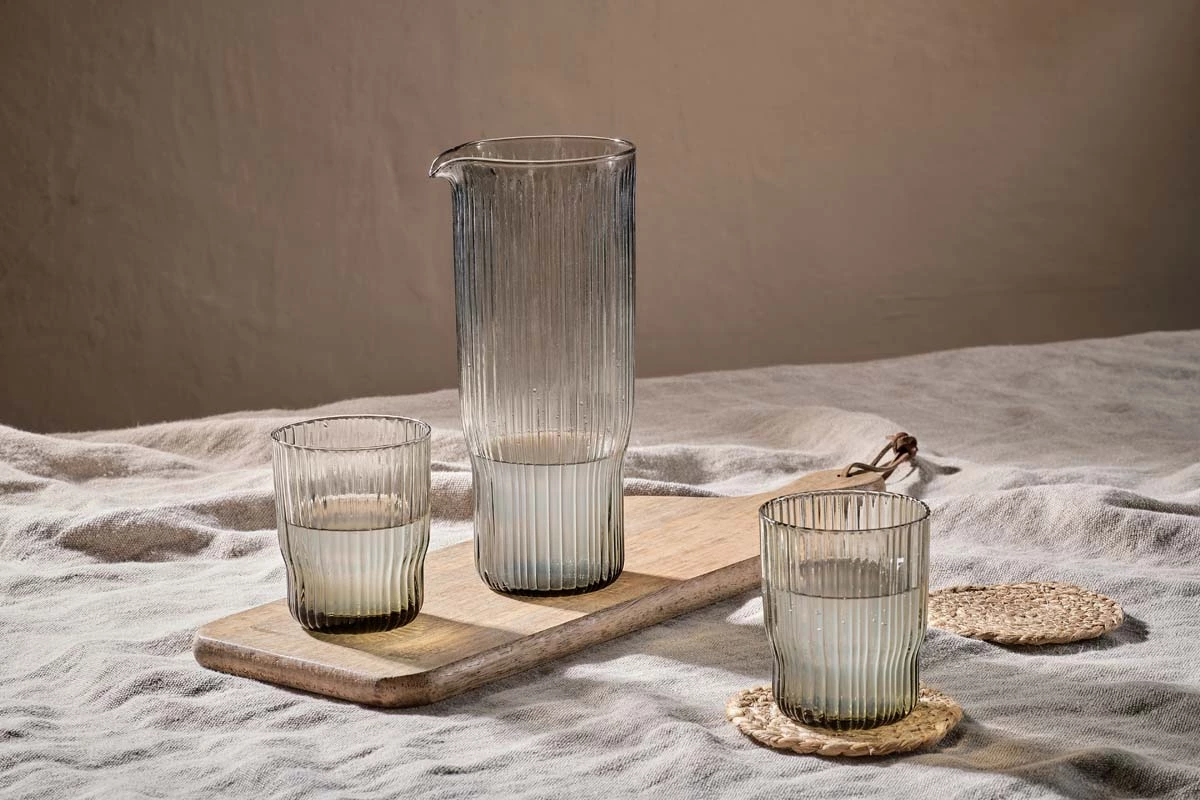 Nkuku Fali Glass Jug - Smoke 3 Nkuku Fali Glass Jug - Smoke