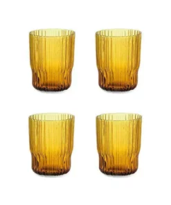 Nkuku Tableware Fali Tumbler - Amber (Set Of 4)