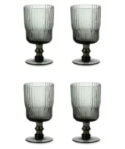 Nkuku Tableware Fali Wine Glass - Smoke (Set Of 4) 9 Nkuku Tableware Fali Wine Glass - Smoke (Set Of 4)