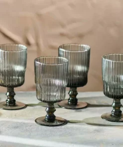 Nkuku Tableware Fali Wine Glass - Smoke (Set Of 4)