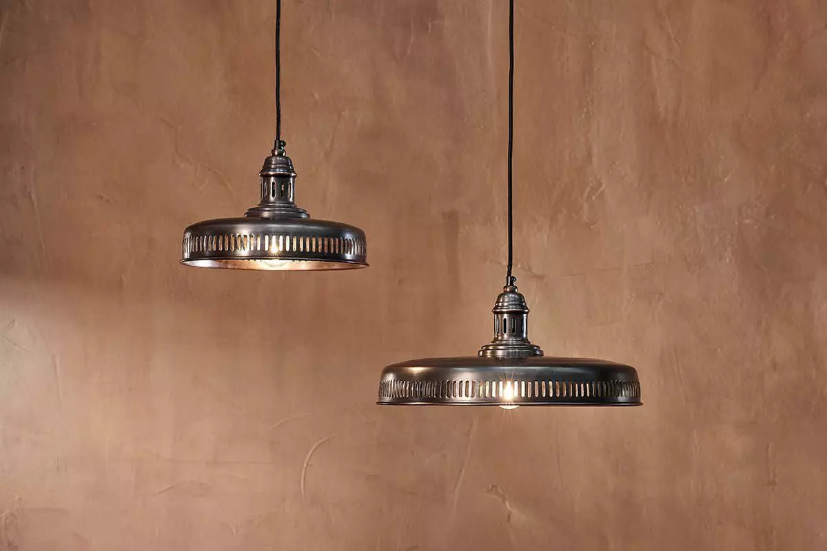 Nkuku Gabra Iron Flat Pendant - Large 4 Nkuku Gabra Iron Flat Pendant - Large