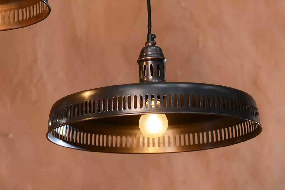 Nkuku Gabra Iron Flat Pendant - Large 5 Nkuku Gabra Iron Flat Pendant - Large