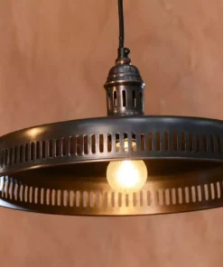 Nkuku Gabra Iron Flat Pendant - Small