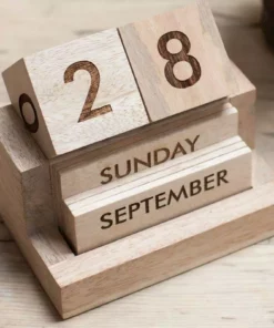 Nkuku Hansa Wooden Calendar Home Accessories