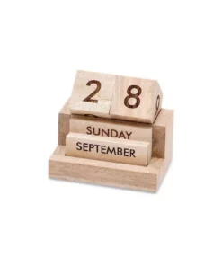 Nkuku Hansa Wooden Calendar Home Accessories