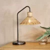 Nkuku New Arrivals Hathwa Rattan Desk Lamp