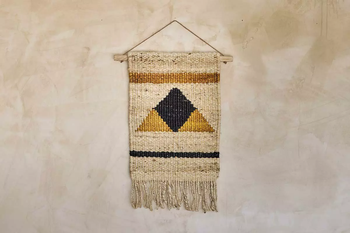 Nkuku Hombi Hemp Wall Hanging - Triangle Home Accessories 3 Nkuku Hombi Hemp Wall Hanging - Triangle Home Accessories