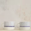 Nkuku Iba Large Ceramic Mug - Indigo (Set Of 2) Tableware