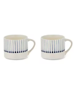Nkuku Iba Small Ceramic Mug - Indigo (Set Of 2) Tableware 7 Nkuku Iba Small Ceramic Mug - Indigo (Set Of 2) Tableware
