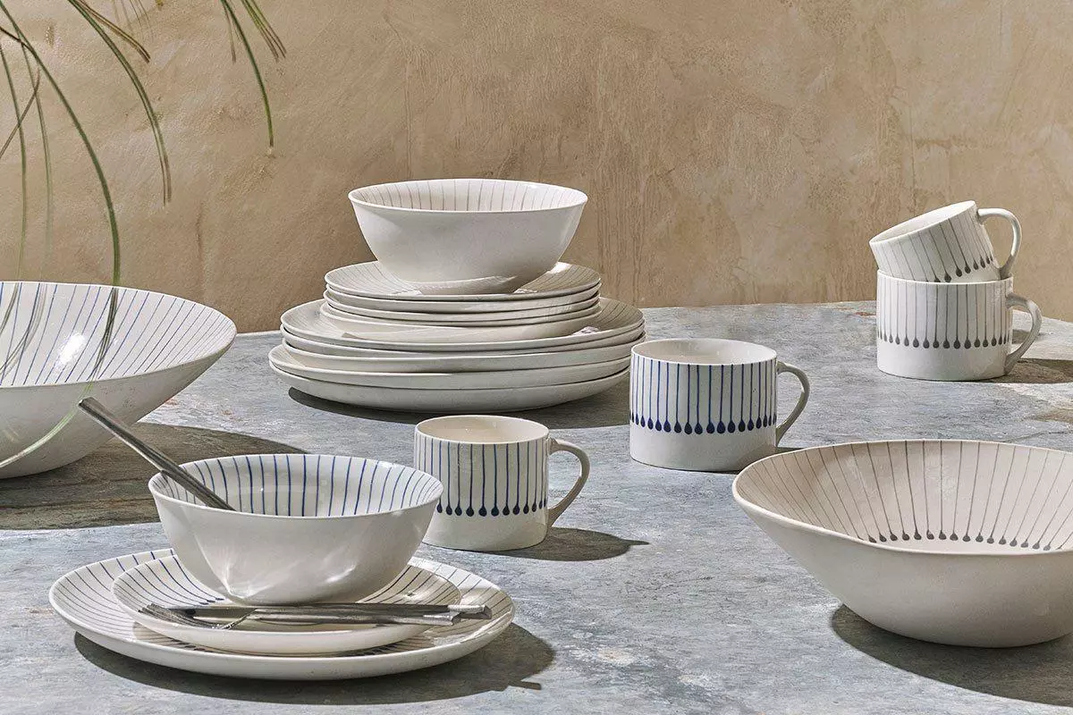 Nkuku Iba Small Ceramic Mug - Indigo (Set Of 2) Tableware 4 Nkuku Iba Small Ceramic Mug - Indigo (Set Of 2) Tableware