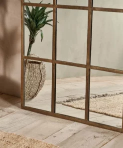 Nkuku Home Accessories Imoma Iron Full Length Arch Mirror - Brass 9 Nkuku Home Accessories Imoma Iron Full Length Arch Mirror - Brass