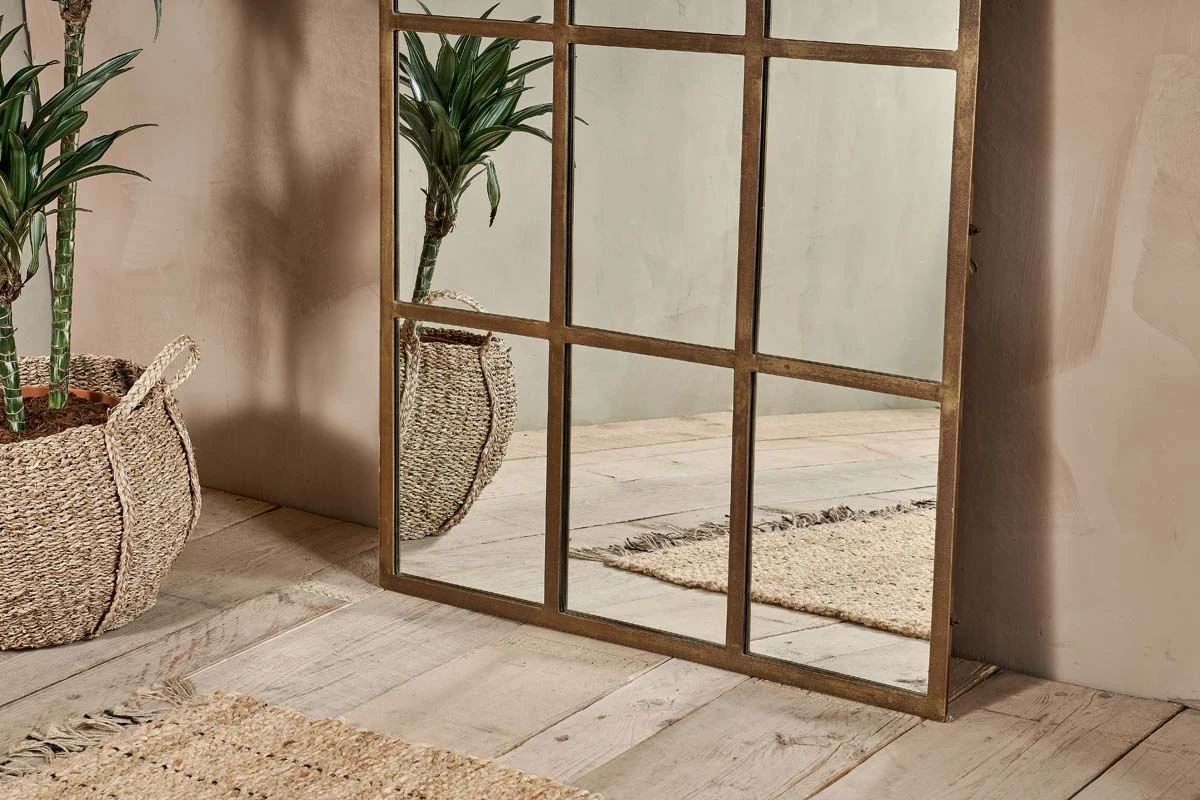 Nkuku Home Accessories Imoma Iron Full Length Arch Mirror - Brass 5 Nkuku Home Accessories Imoma Iron Full Length Arch Mirror - Brass