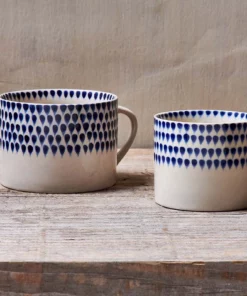 Nkuku Indigo Drop Large Mug (Set Of 2) Tableware