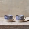 Nkuku Indigo Drop Large Mug (Set Of 2) Tableware