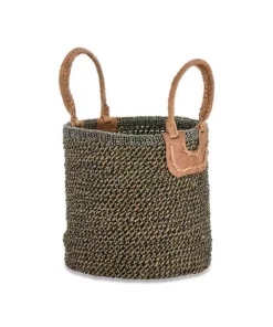 Nkuku Soft Furnishings Indra Coil Basket - Charcoal 8 Nkuku Soft Furnishings Indra Coil Basket - Charcoal