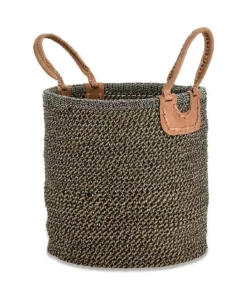 Nkuku Soft Furnishings Indra Coil Basket - Charcoal 9 Nkuku Soft Furnishings Indra Coil Basket - Charcoal
