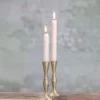 Nkuku Jahi Brass Candlestick - Tall 2 Nkuku Jahi Brass Candlestick - Tall