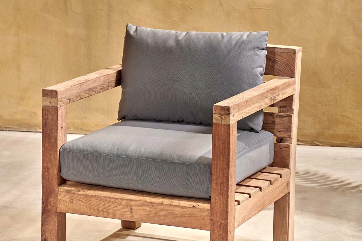 Nkuku Garden Furniture Jaisalmer Reclaimed Wood Armchair 4 Nkuku Garden Furniture Jaisalmer Reclaimed Wood Armchair