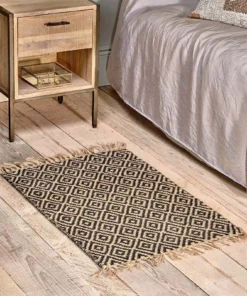 Nkuku Jambo Jute Rug - Small - Black Home Accessories