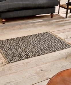 Nkuku Jambo Jute Rug - Small - Black Home Accessories