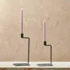 Nkuku Home Accessories Janya Candlestick - Antique Black