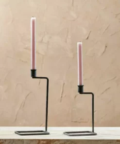Nkuku Home Accessories Janya Candlestick - Antique Black