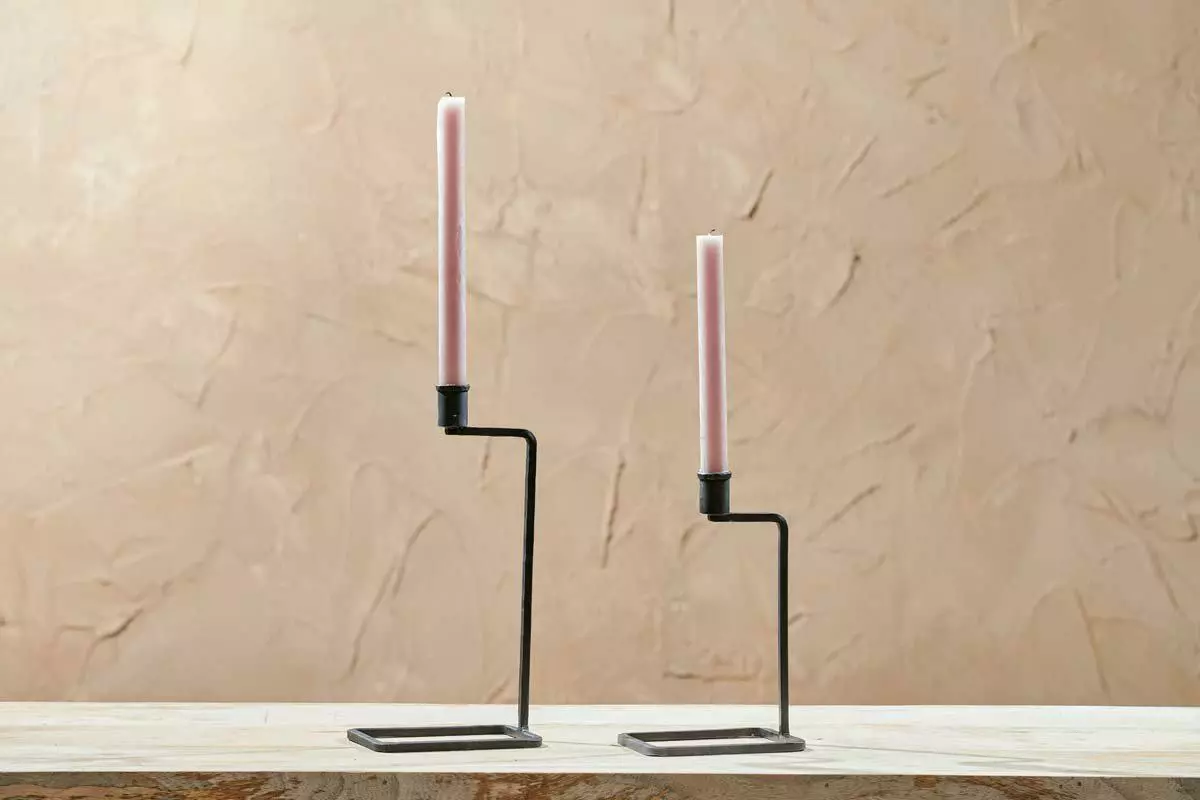 Nkuku Home Accessories Janya Candlestick - Antique Black 3 Nkuku Home Accessories Janya Candlestick - Antique Black