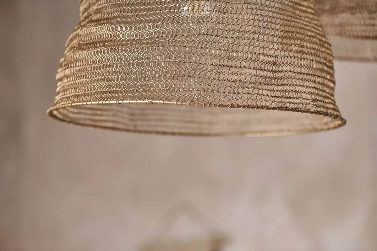 Nkuku Jatani Brass Wire Lampshade - Antique Brass Large 9 Nkuku Jatani Brass Wire Lampshade - Antique Brass Large