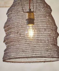 Nkuku Jatani Rust Wire Lampshade - Oval Large