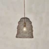 Nkuku Jatani Rust Wire Lampshade - Small Oval