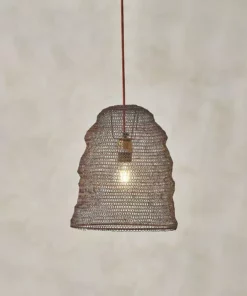 Nkuku Jatani Rust Wire Lampshade - Small Oval