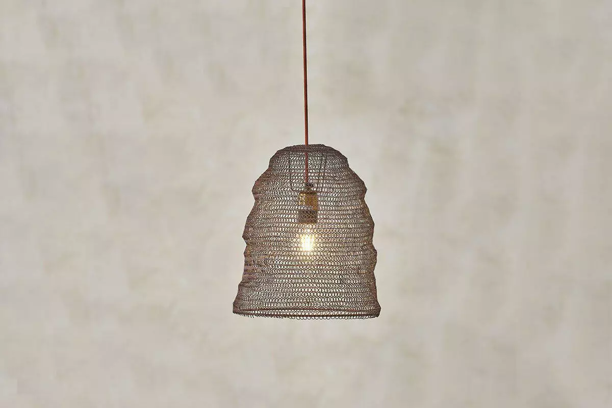 Nkuku Jatani Rust Wire Lampshade - Small Oval 3 Nkuku Jatani Rust Wire Lampshade - Small Oval