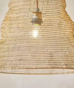 Nkuku Jatani Brass Wire Lampshade - Small Oval