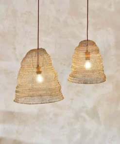 Nkuku Jatani Brass Wire Lampshade - Small Oval