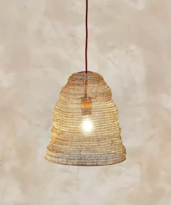 Nkuku Jatani Brass Wire Lampshade - Small Oval