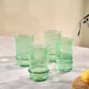 Nkuku New Arrivals Kaneti Bubble Tumbler - Aqua - Large (Set Of 4)